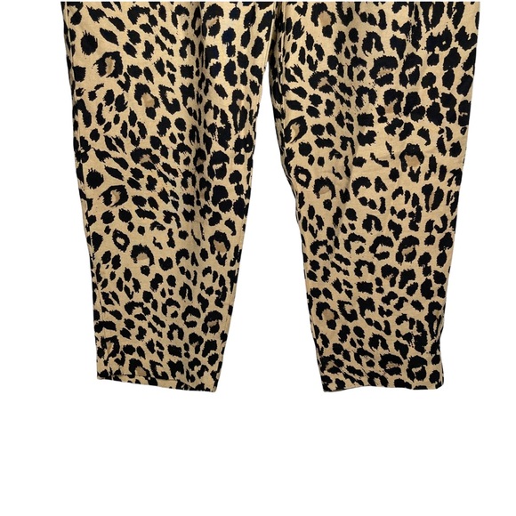 & Other Stories Leopard High Waist Tapered Trousers Pants - Picture 10 of 16